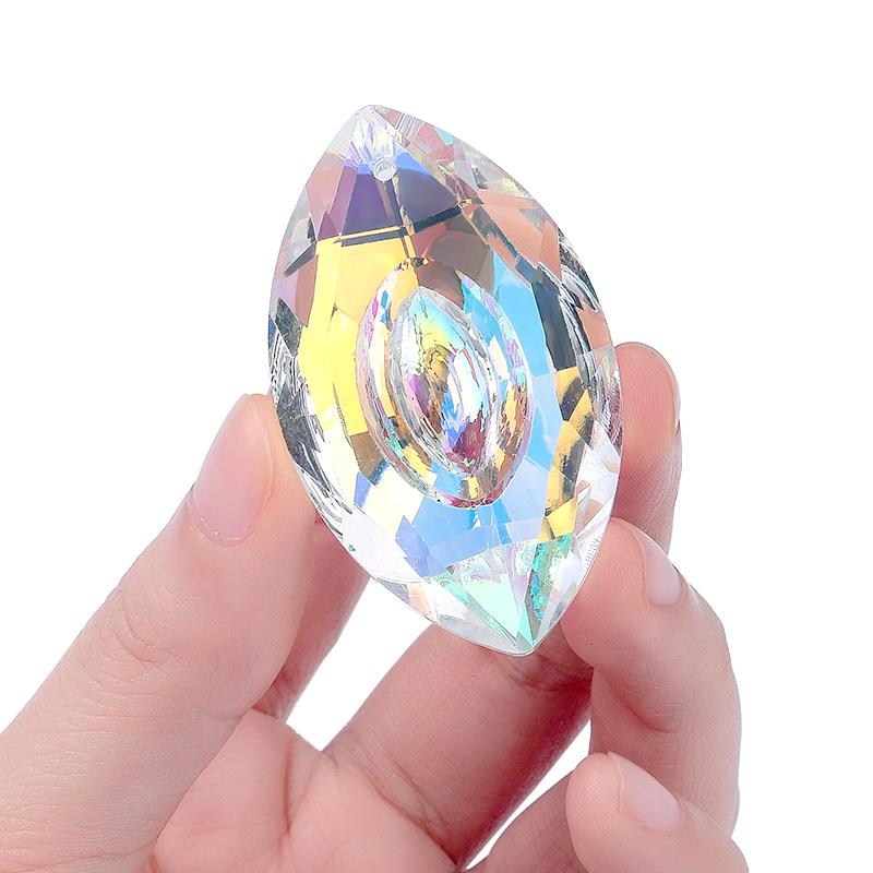 AB Color Crystal Glass Prism Pendants 10 Shapes Hanging Suncatcher Accessories Rainbow Maker Ornament Crystal Chandelier Parts