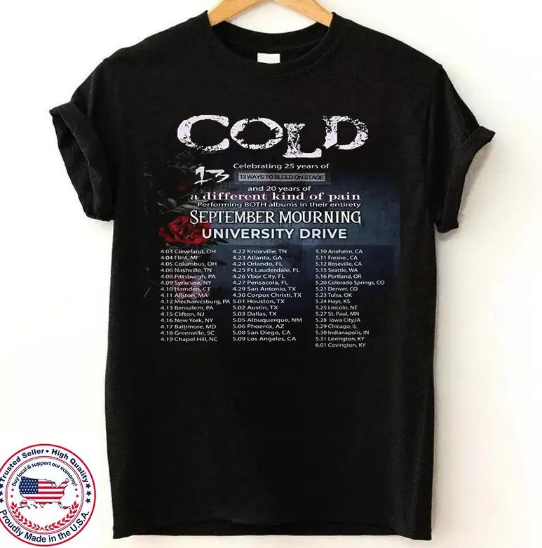 Cold Band Celebrating 25 Years Tour T-shirt size S-5XL XXL
