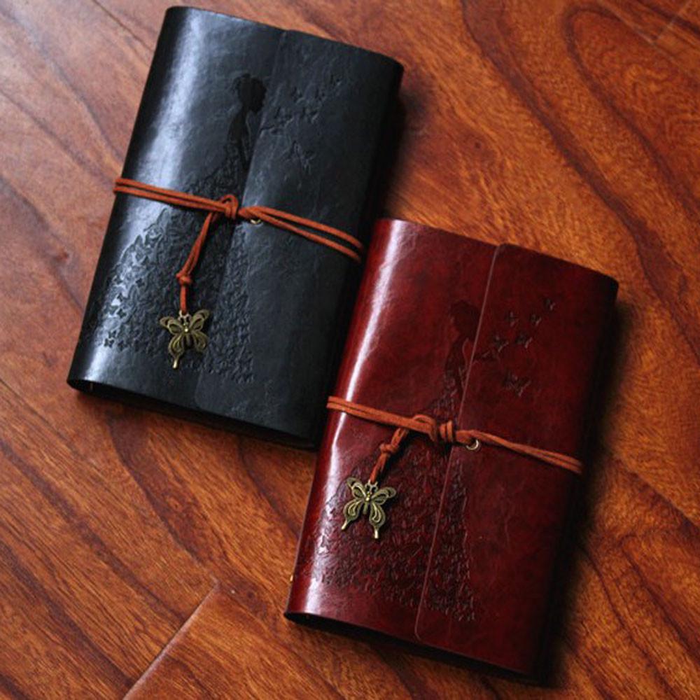 Klassisches Kraftpapier-Notizbuch, tragbar, kreativ, Schmetterling, Tagebuch, Buch, Geschenk