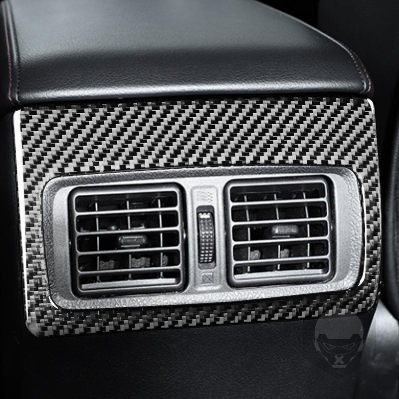 For Toyota 4runner 2010- Carbon Fiber Rear Central Air Vent Panel Trim Frame Car Accessories Interior Decorative Stickers
