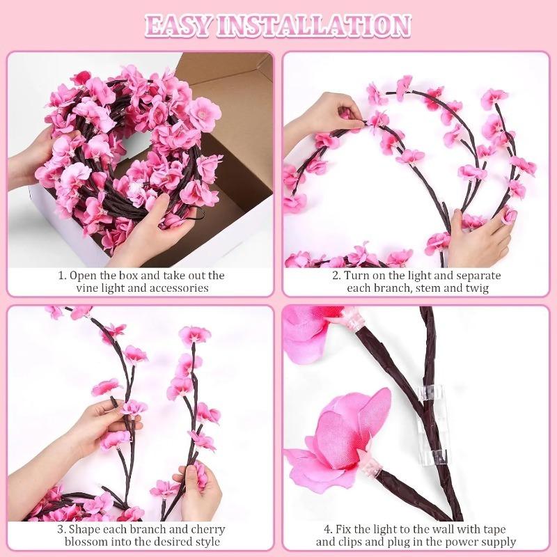 USB Rechargeable Maple Leaf Branch Light, 8 Modes Bendable Fall Maple Vine LED Wall Decor Lamp for Autumn Thanksgiving Home Mantel Decor