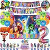 Inside Out 2 Decorațiuni Petrecere de Ziua de Naștere Temă Desen Animat Kit Veselă Baloane Bucurie Tristețe Accesorii Copii Băiat Fată Cadou Jucării
