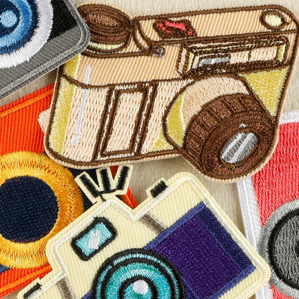 11 Pcs Colorful Embroidered Patches Cartoon Camera Sewing Patches Iron On Patches Applique Patches Sew On Patches