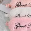 1Pc Eye Mask Plush Good Night Embroidery Letter Sleep Eye Mask Shading Simulation Silk Rabbit Hair Eye Mask Simple and Comfortable