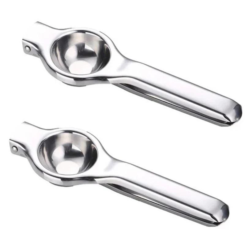 Professional Manual Citrus Juicer - Heavy-Gauge Anti-Rust Stainless Steel, Ergonomic Lemon Lime Squeezer for Kitchen & Bar