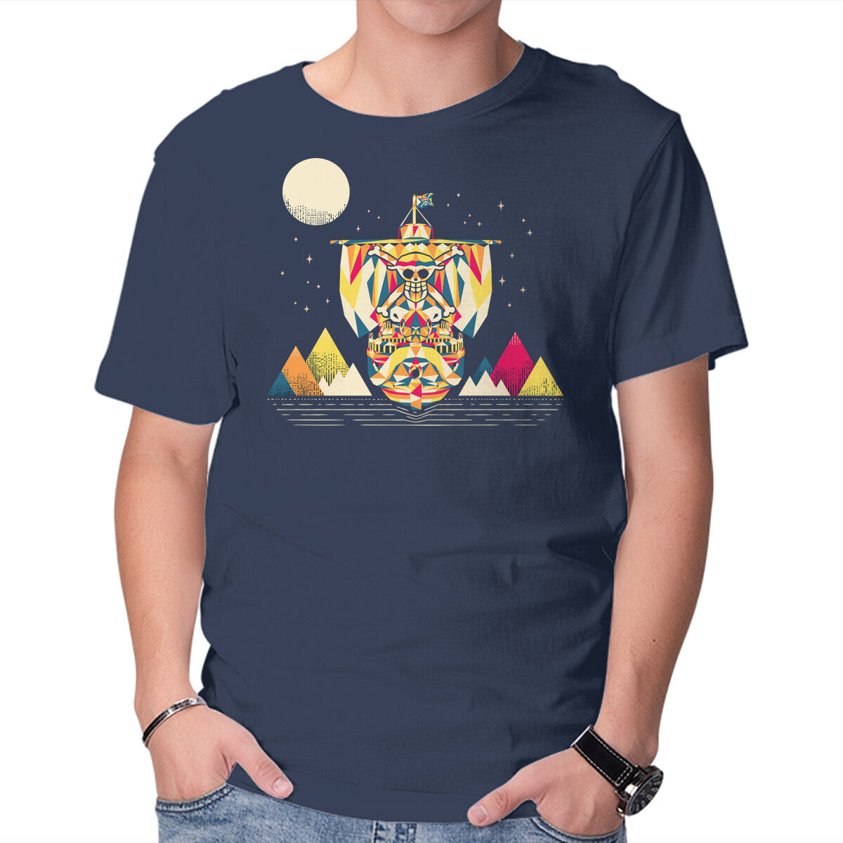 Unisex Crew Neck T-Shirt Merry Sailing Graphic Short Sleeve Casual Tee XXXL