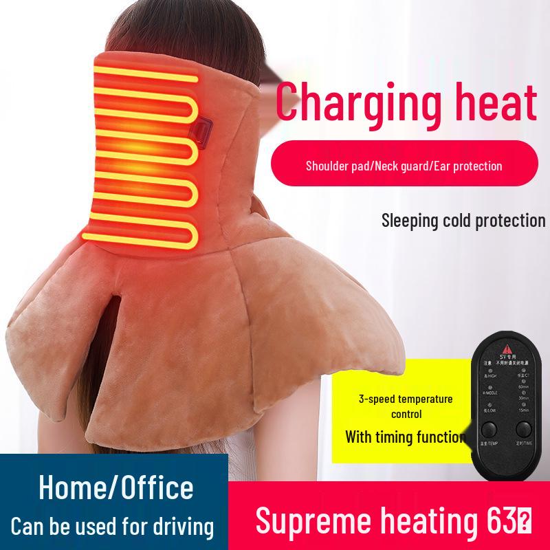 Electric Heated Neck & Shoulder Protector for All Ages - Warmth & Comfort for Ears and Cervical Spine