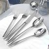 Stainless steel tableware Restaurant Hotel High appearance level thickened Western steak knife, fork and spoon tableware set