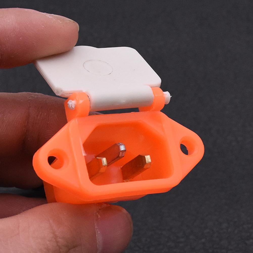 E-bike Scooter Battery Connector Plug Three Vertical Charging Socket With Wires 12AWG Cable For 36V 48V Universal