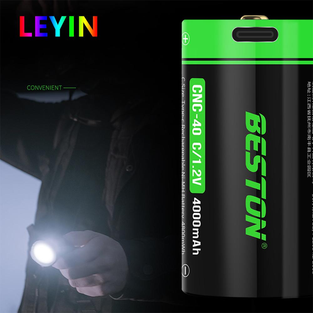 1.2V NI-MH Battery Water Heater Flashlight 4000mAh Type C Size USB Rechargeable Battery