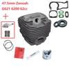 Kit de Junta de Vedação de Rolamento de Pistão de Cilindro G621 de 47,5 mm Ajuste Universal Motosserra Chinesa Topsun Zenoah G621AVS G620 G620PU 6200 62CC