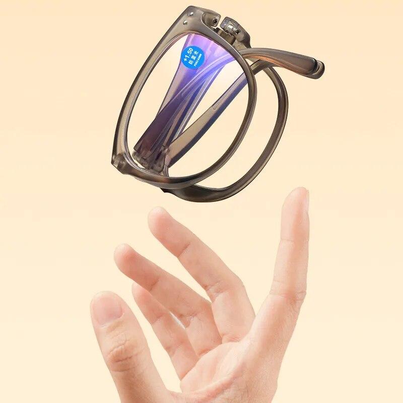 Anti Blue Light Folding Reading Glasses Men Women Portable Presbyopia Eyeglasses Elder Eye Protection Eyewear+1.0 To +4.0