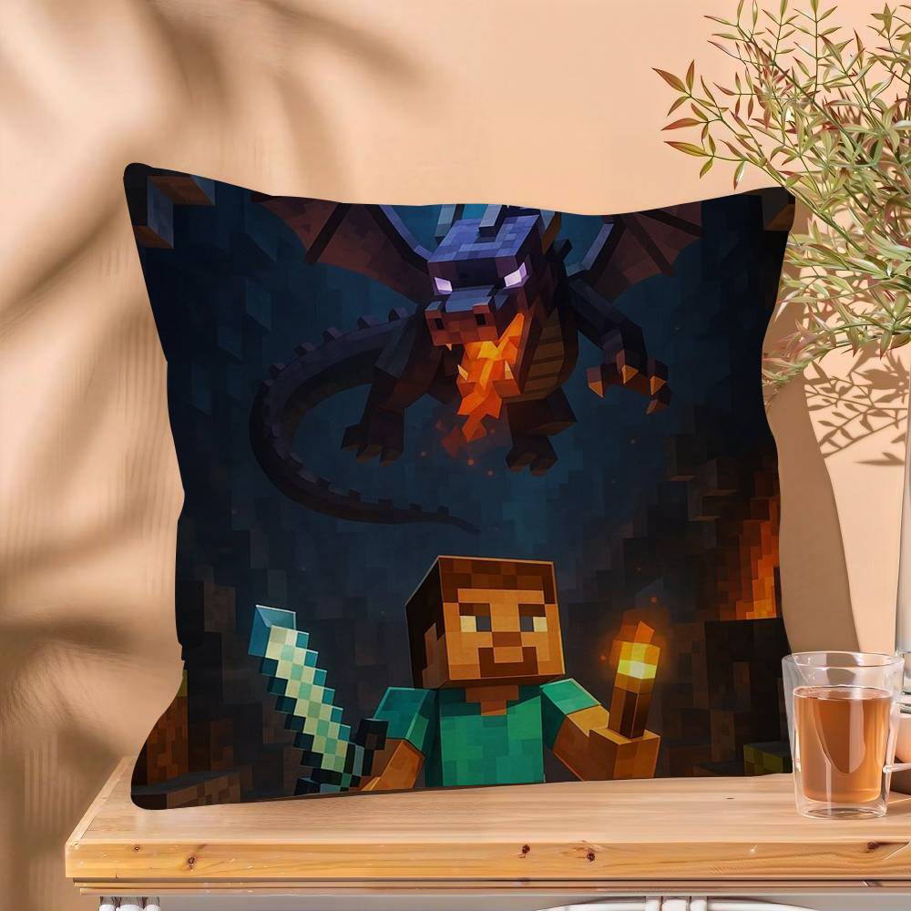 1PC PC Game M-Minecraft  Cushion Cover Car Throw Pillow Case For Sofa Car Christmas Gift