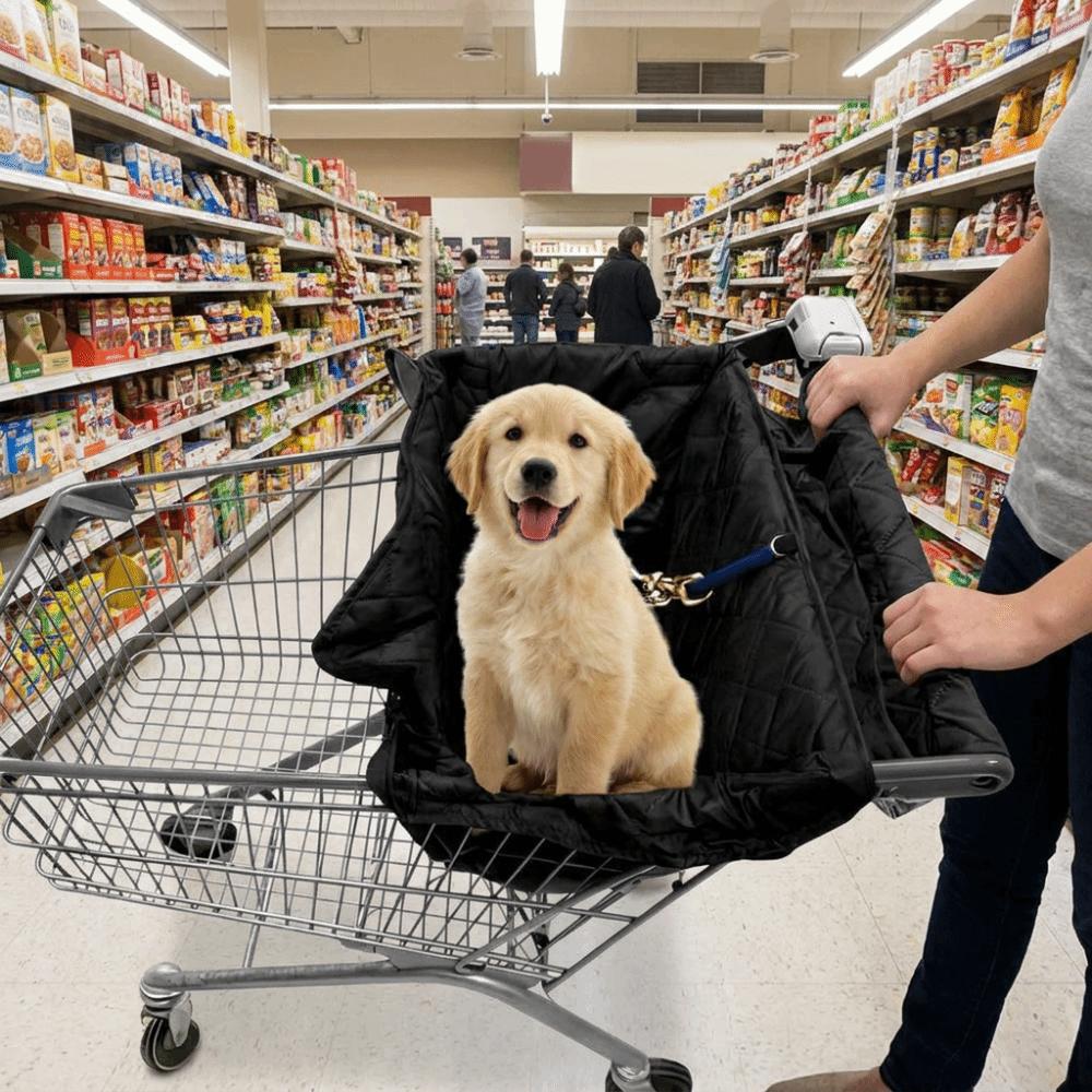 Portable Pet Stroller Cushion Cover Waterproof Shopping Cart Pet Cover  Grocery Cart