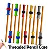 Stress Relief Threaded Pencil Case Relieve Anxiety Rotating Pen Cap  for School Office Home