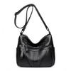 omen's New Korean Retro Genuine Leather Small Square Bag - Solid Color, Versatile Shoulder & Crossbody
