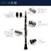 Clarinet 17 ABS Resin Wind Practice Instrument Spare Set, Keys, B, Body, Beginner-Friendly, Instrument, (Includes Reeds)