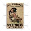Artisian Fishing Metal Poster Sport Tin Sign Lure Bait Decorative Plaque Wall Decor Garage Bar Pub Club Hotel Cafe Kitchen Home
