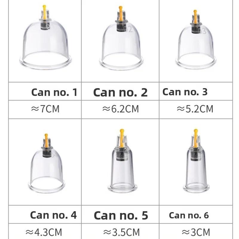 6/12 Cans Electric Vacuum Cupping Massager for Body Slimming Gua Sha Muscle Relaxation Home Spa Use