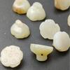 Hand-Carved Hetian Jade Lotus Flower Crystal Beads, 1.5 Cm Diameter