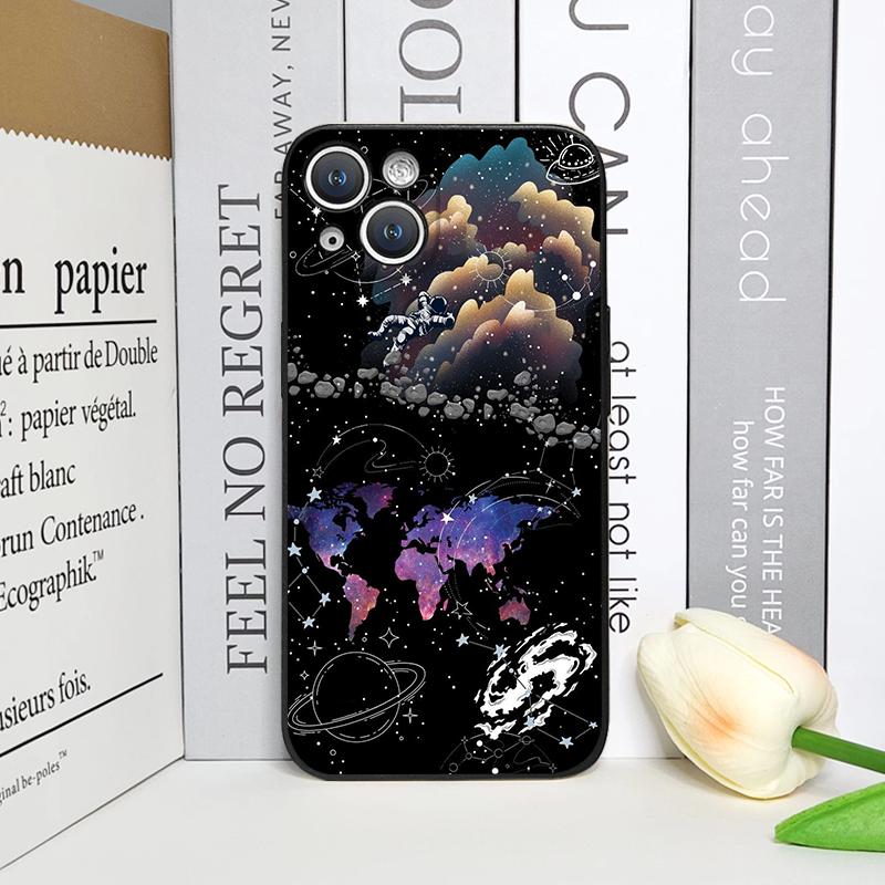 Fashion Planes World Map Travel Phone Case for IPhone 16 15 12 11 14 13 Pro Max 13 Mini 16e 7 8 14 Plus XR X XS SE2 Soft Covers