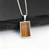 Trendy Men's Square Pendant Necklace,Casual  Stainless Steel Dogtag Necklace,Birthday Anniversary Gift