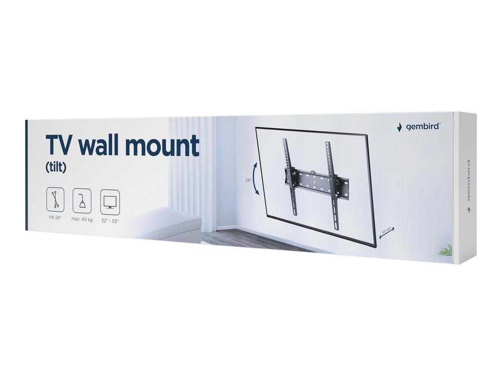 Gembird | Wall Mount | WM-55T-02 | 32-55 "" | Maximum Weight (Load Capacity) 40 kg | Black