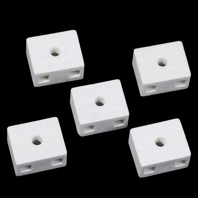 5 Pièces Bloc de Jonction Céramique 2 Positions 5 Trous Porcelaine Haute Fréquence Dua