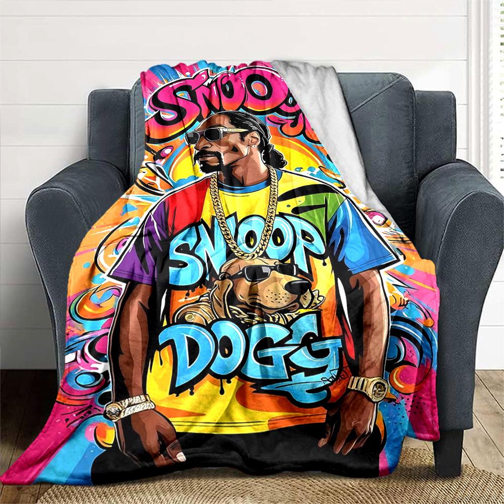 1pc Snoop Dogg Themed Printed Soft and Comfortable Home Blanket, Small Throw Blanket, Nap Blanket, Suitable as a Gift l044