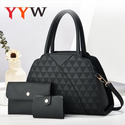 Purses and Handbags For Women Satchel Tote Bags Top-Handle PU Leather Female Shoulder Bags with Matching Clutch and Wallet