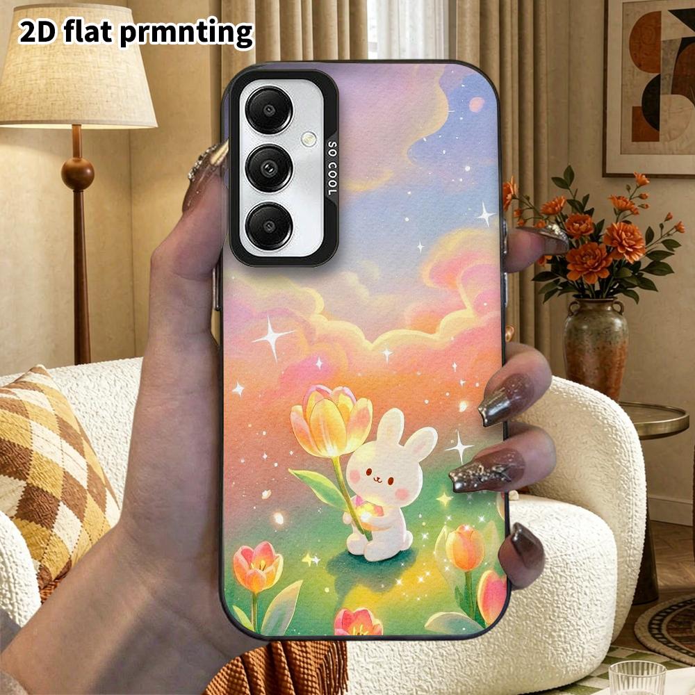 Phone Case: 2D Flat Samsung Galaxy A34 A35 M05 M06 S20 S22 S21 FE Plus 5G Protective Case, Couple Style, Rabbit Tulip, Christmas and Halloween Gift