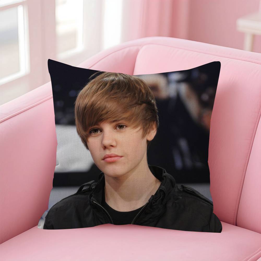 Singer cool JJustin Bieber Cushion Cover Car Throw Pillow Case For Sofa Car Christmas Gift 40x40cm 45x45cm