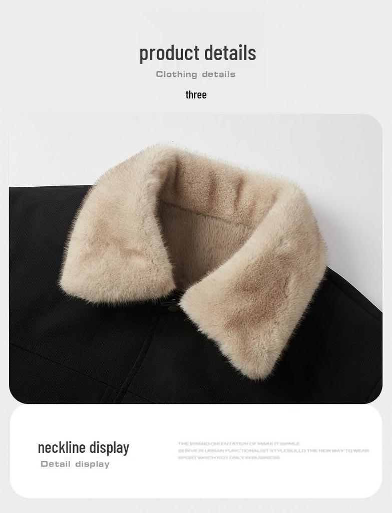 Men's Casual Hong Kong Style Fur Collar Jacket