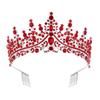 Sparkling Rhinestones Bridal Crowns with Secure Hair Comb Grip Wedding Headpiece For Bride Ceremony and Photography Props