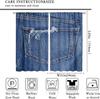 Modern Jeans Curtains Denim Retro Western Cowboy Style Design Art Print Curtain Bedroom Living Room Home With Rod Pocket Polyester Perfect For Area
