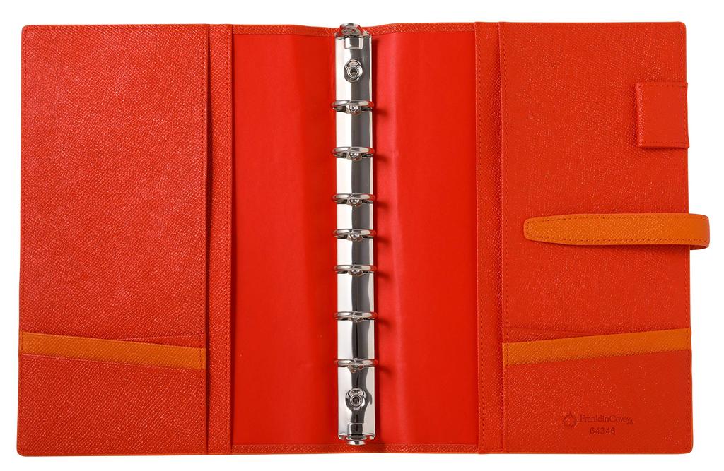 Franklin Planner Color Noblesse III Binder, Classic, 20mm, Orange, 64346