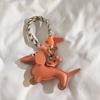Mini Dachshund Dog Keychain Braided Lanyard Car Key Accessories  Women