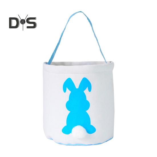 

Корзина для пасхальных кроликов с ручкой, большая вместимость, прочная, несущая многоцелевая сумка-органайзер для пасхальных яиц A