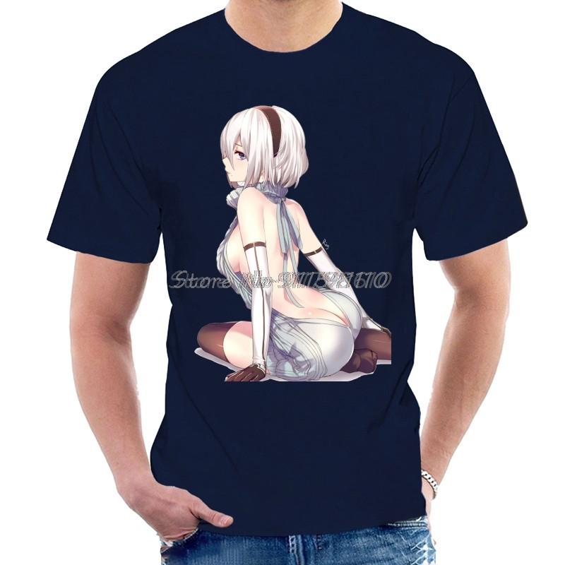 Herren T-Shirt New Game Automata Automata Nier Nier 2B Shirt T-Shirt Tops Lustiges T-Shirt Neuheit T-Shirt Herren Baumwolle Harajuku Streetwear