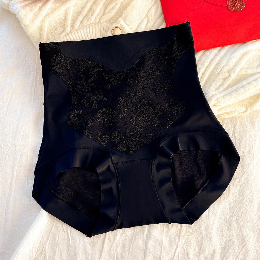 Ladies Spring and Autumn New Comfortable High Waist Belly Lift Hip Pure Cotton Bottom No Mark Briefs
