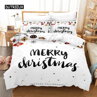 Set Letto Natalizio Set Copripiumino Set Biancheria da Letto 3d Stampa Digitale Biancheria da Letto Misura Queen Set Biancheria da Letto Design alla Moda
