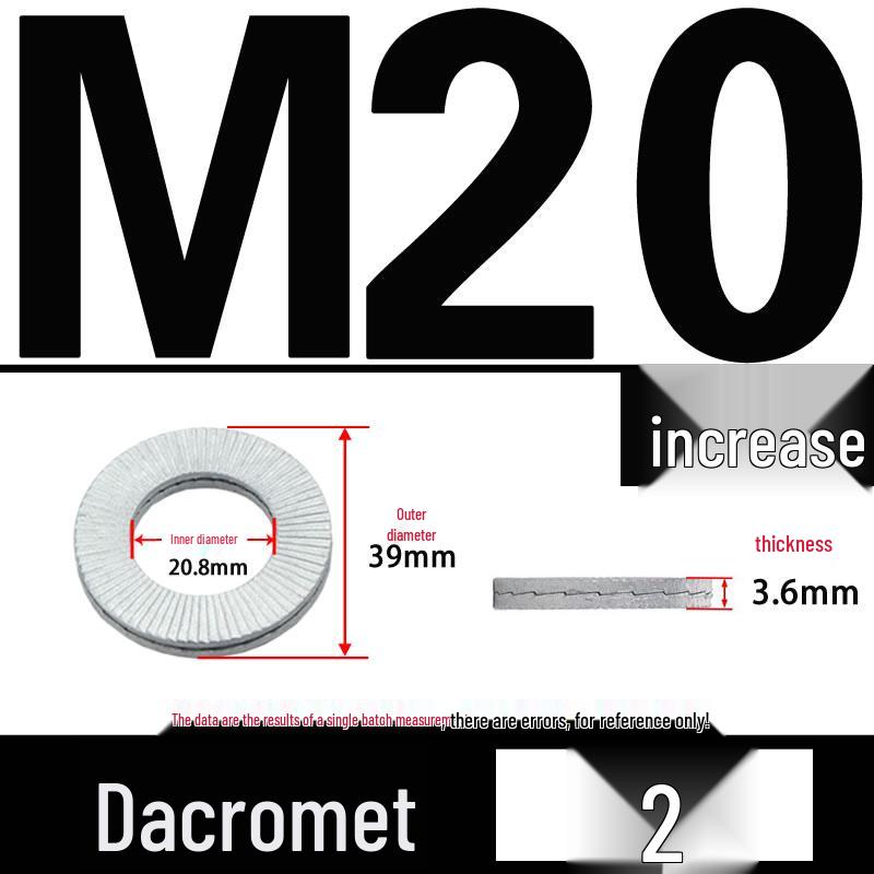 Double-Stacked Interlocking Toothed Anti-Slip Lock Washer 304 Stainless Steel DIN25201