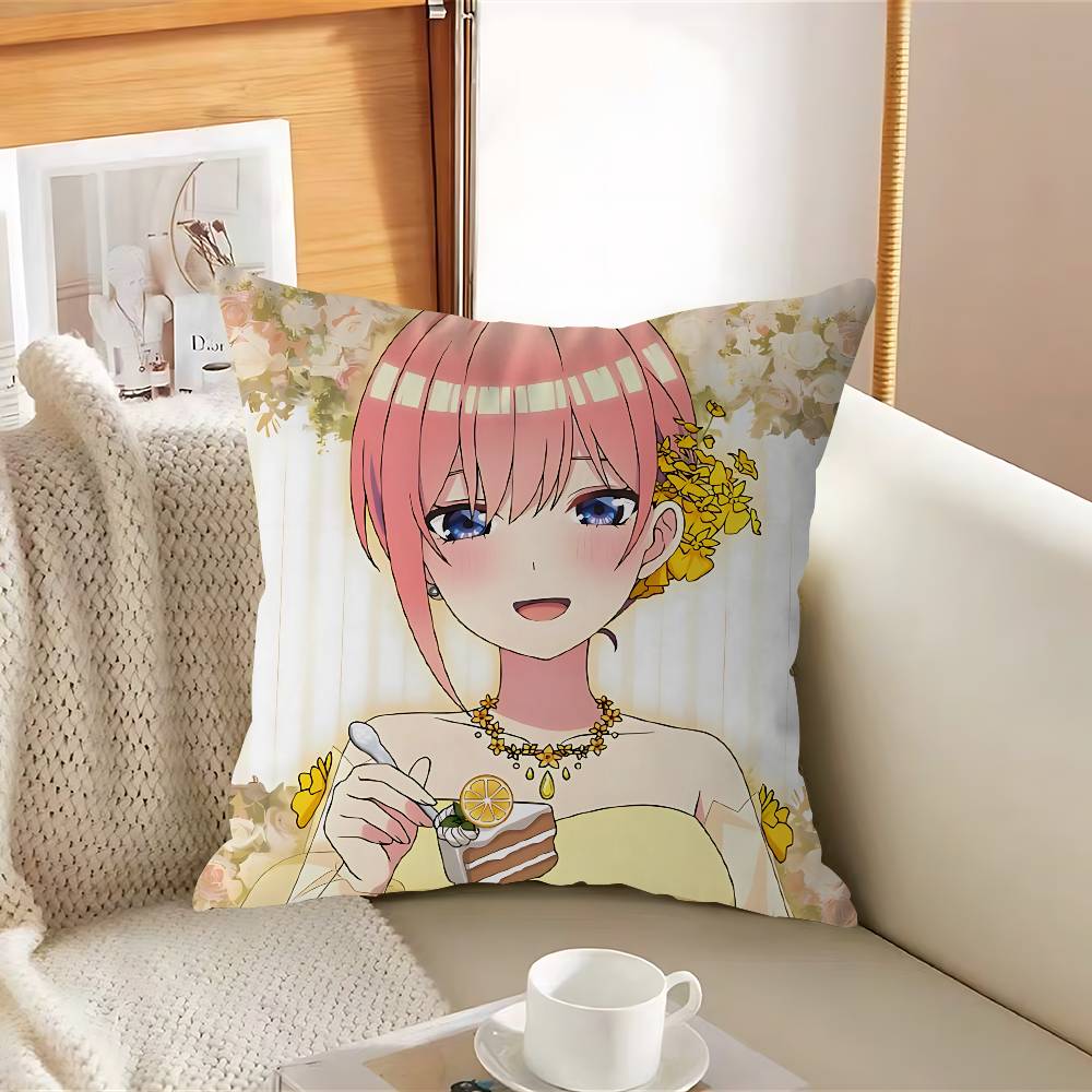 

Ichika Anime NakanoS Pillow Case Removable Washable Cushion Cover – All-Season Soft Linen 12x12Inch