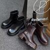 Platform Martin boots women's new autumn and winter high heels small ankle boots versatile thin short boots