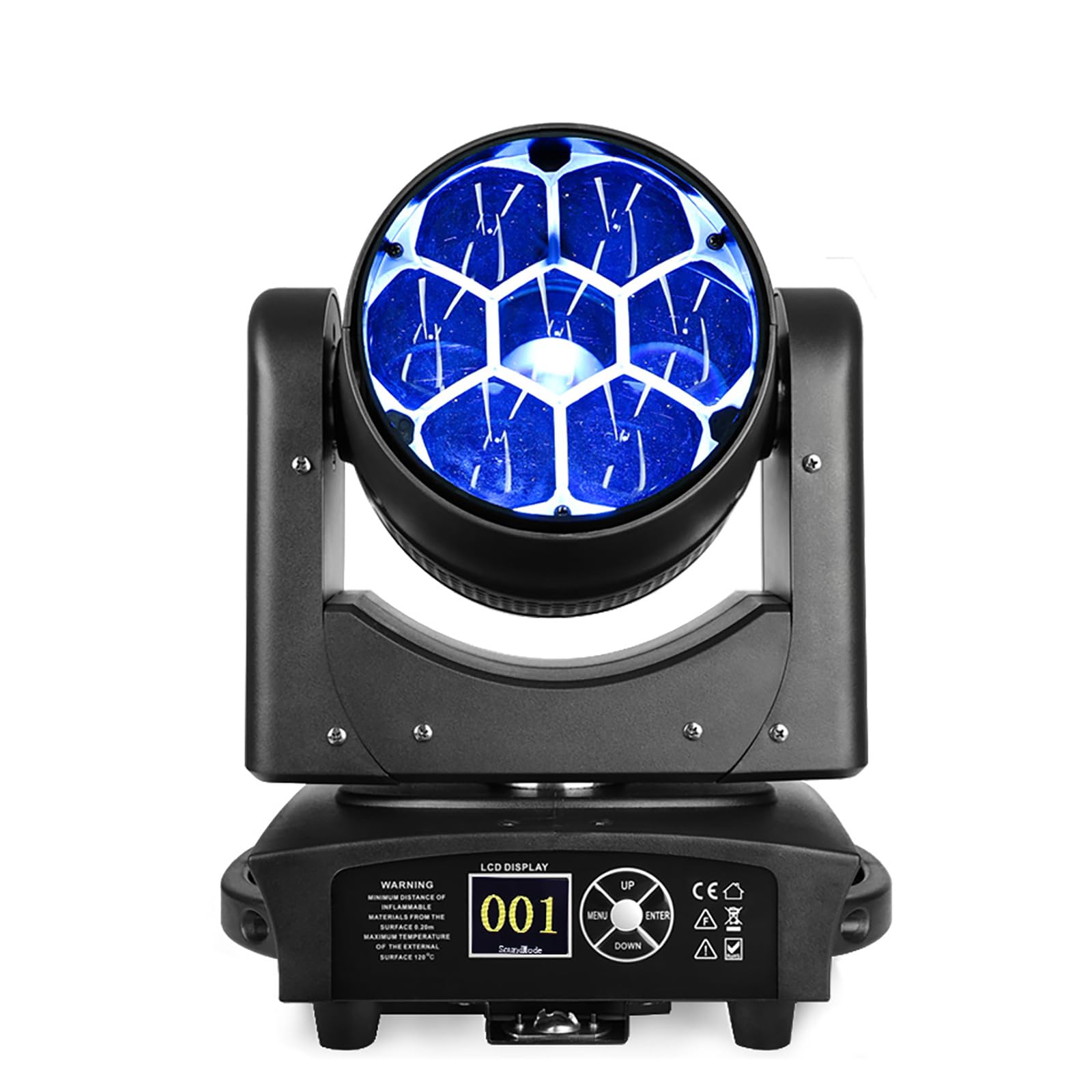 

BETOPPER 350W Moving Head Light 7x40W RGBW Effect Bee Eye Світлодіодне освітлення сцени зі звуком для Різдва та домашньої вечірки 1 упаковка