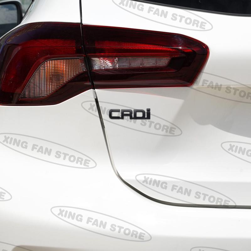 UQQV8 Auto Styling CRDi Emblem Car Rear Trunk Badge Decal Body Sticker For Kia Carnival Ceed Sorento Hyundai Accent Tucson Accessories