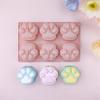Cat Paw Silicone Mold Food-Grade Chocolate Mousse Cake Mold Easy-Release Reusable Baking Mold for DIY Dessert Soap Decompression Toy
