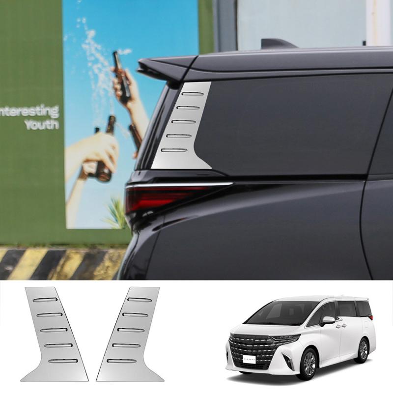 For Toyota Alphard Vellfire 40 Series  2024 ABS Carbon Car Exterior Accessories A D Pillar Trim Rear Window Quarter Cover