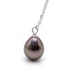 Boucles d'Oreilles Pendante - Pearls &amp; Colors - 5 cm - Perles de Tahiti 8-9 mm - Argent 925 - Garantie 2 ans