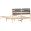 Bed Frame with Padded Headboard Light Grey 120 x 190 cm